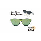 Ultra Light Polarized Over-Glasses Sunglasses | 1 Frame 2 Lenses | Aurora Green + Black