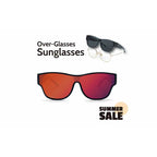 Ultra Light Polarized Over-Glasses Sunglasses | 1 Frame 2 Lenses | Neon Flare + Black