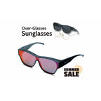 Ultra Light Polarized Over-Glasses Sunglasses | 1 Frame 2 Lenses | Neon Flare + Black